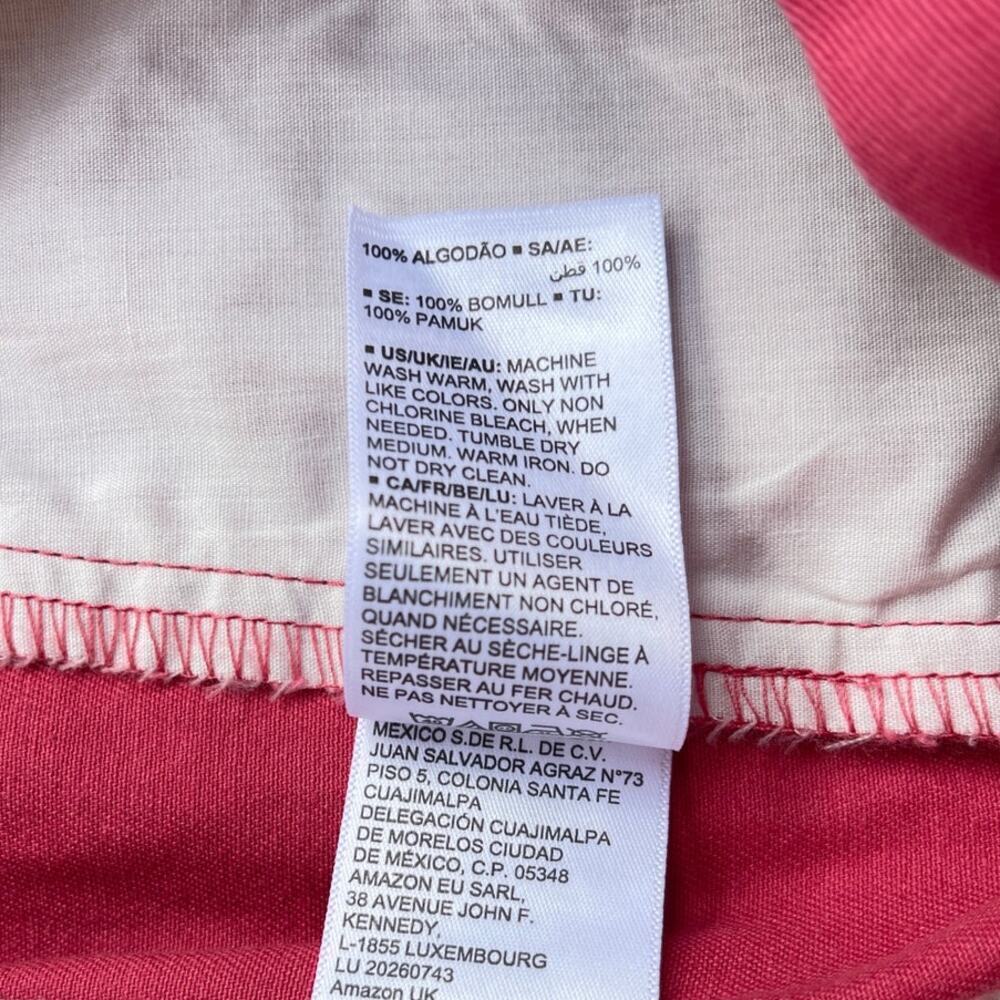 Amazon Essentials Men’s Slim Fit 9" Chino Shorts Washed Red NWT - Size 38 - Picture 9 of 13